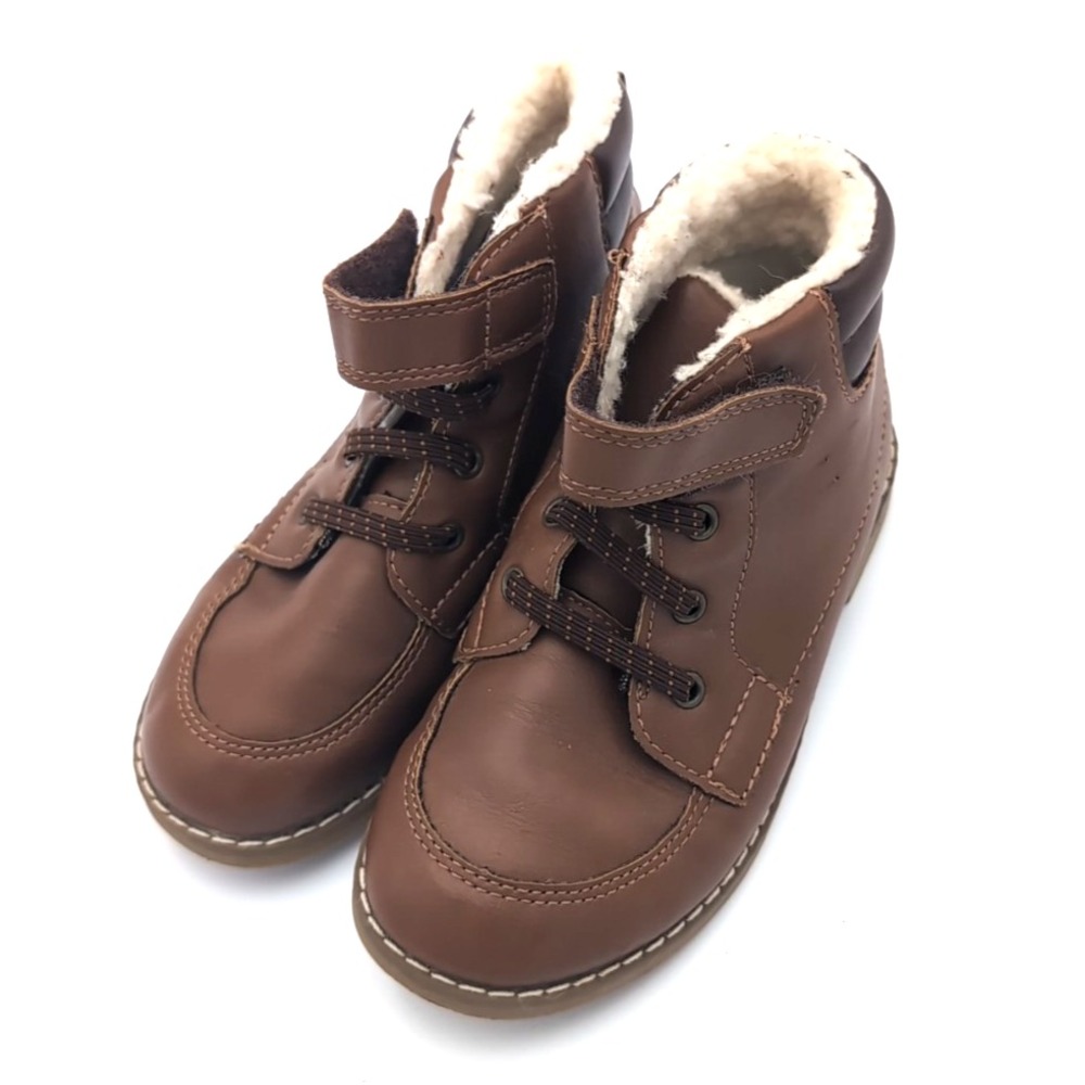 Old Navy Size 11 Boys High Top Sneakers Boots Brown Shoes Laces